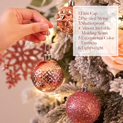 50ct Christmas Tree Decorations Ball Ornaments 2.36 Inches (50 Count)