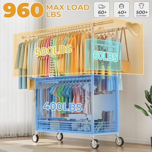 Heavy Duty Clothes Rack Load 960LBS