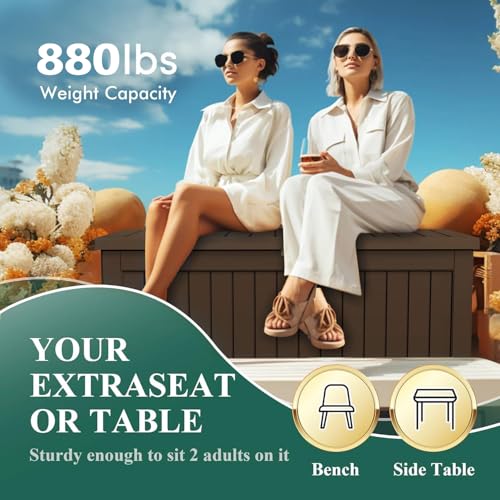 280 Gallon Deck Boxes Outdoor Waterproof