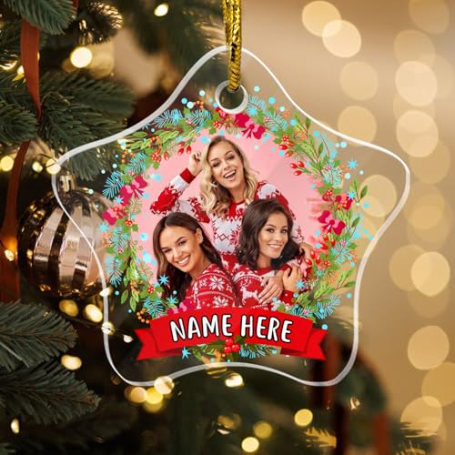 Personalized Christmas Crystal Hanging Ornaments