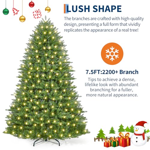 6FT Pre Lit Artificial Christmas Tree with Color Lights
