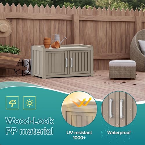 Shoe Cabinet Storage Bench Indoor Outdoor