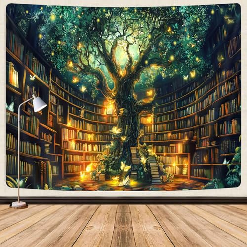 Fantasy Library Tapestry
