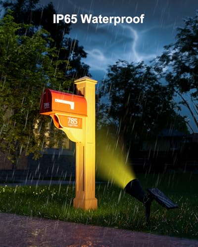 4 Pack Color Change Solar Spotlights Waterproof RGB Halloween Decor (4 Count)