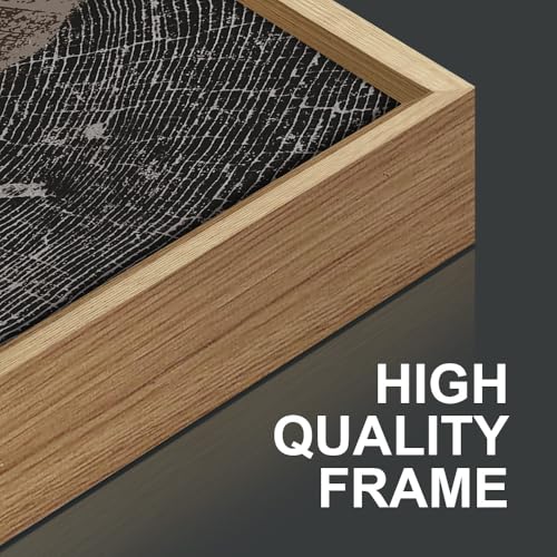 Beige Tree Ring Framed Canvas Wall Art Set (3 Count)