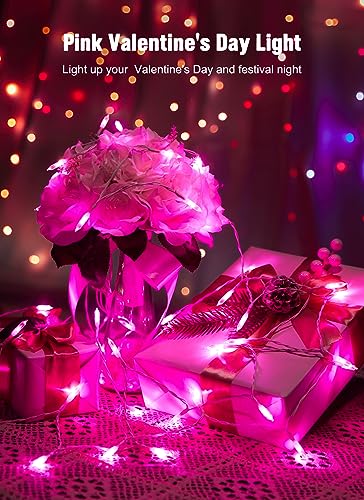 8ft 20LED Battery Operated Christmas String Lights with Timer