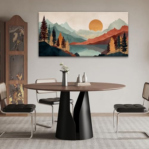 Mountain Boho Wall Art For Bedroom Artwork 20×40 Inch