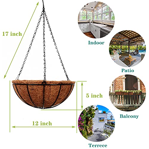 Hanging Baskets for Plants Outdoor (4 Count)