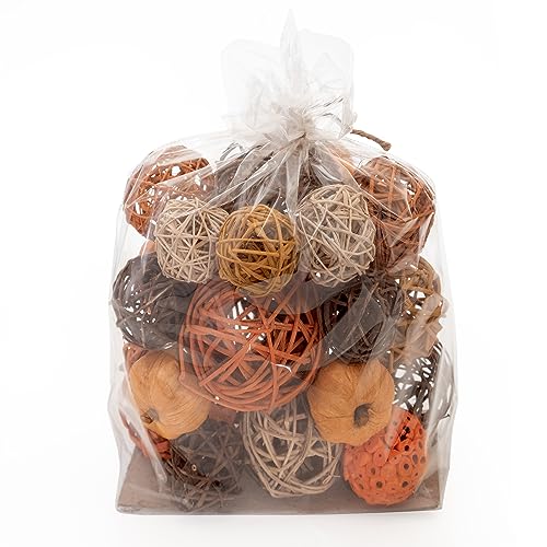 Orange Decorative Vase Filler Bag with Mini Pumpkins