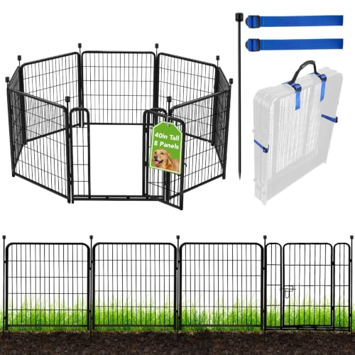 Tall Garden Fence with Gate (59.94 Sq Ft)