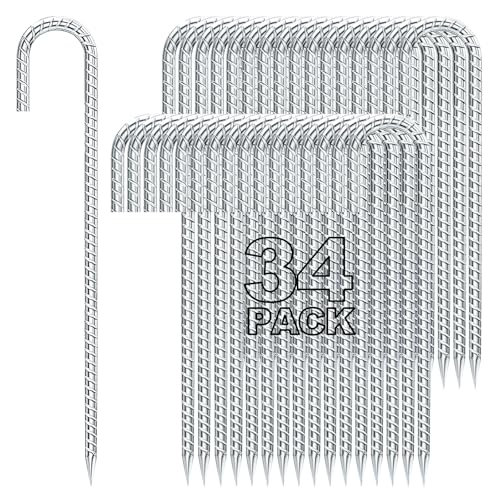 12 inches Tent Stakes Heavy Duty 34 (34 Count)