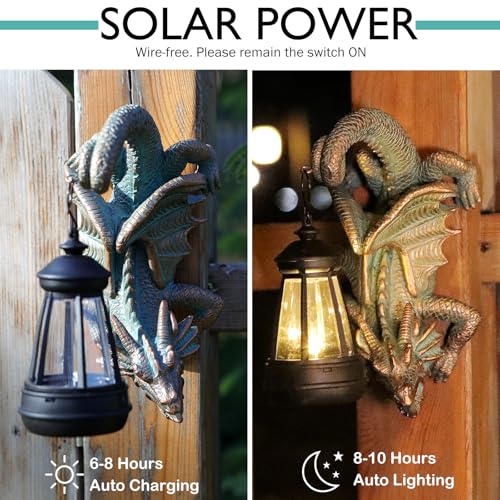 Solar Dragon Tree Hugger Statue Wall Decor