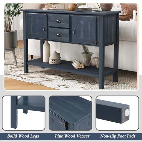 Solid Wood Farmhouse Console Table