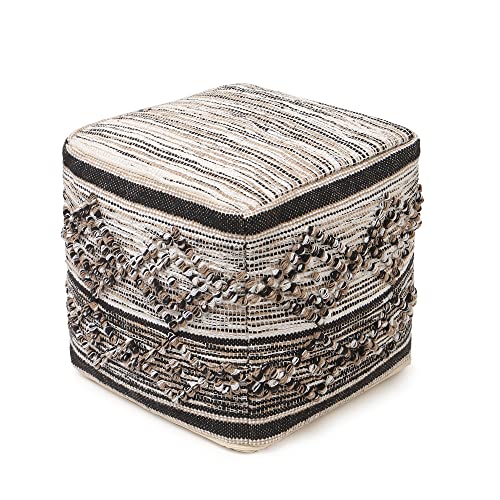 Pouf with Filler Cube Bean Bag Pouffe