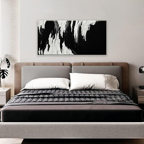 Black And White Abstract Wall Art For iving Room Prints Paintings 20" X 40"
