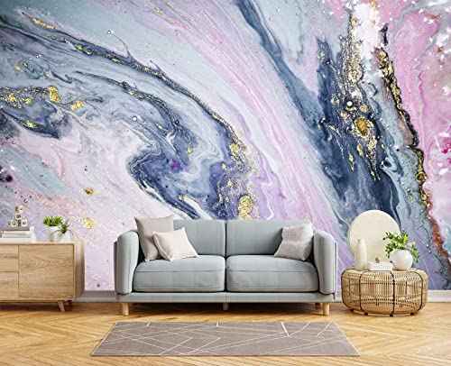Gilding Marble Pink wall Mural Wallpaper for Bedroom 178" x 117" (144.6 Sq Ft)