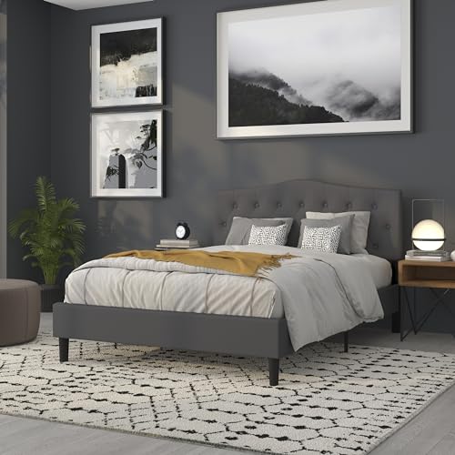 Queen Tufted Fabric Headboard