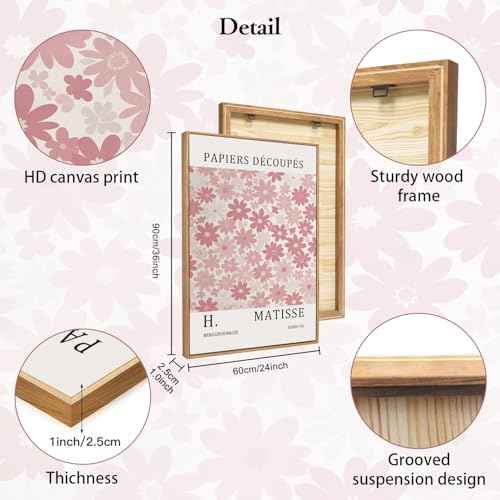 Matisse Pink Framed Wall Art Set