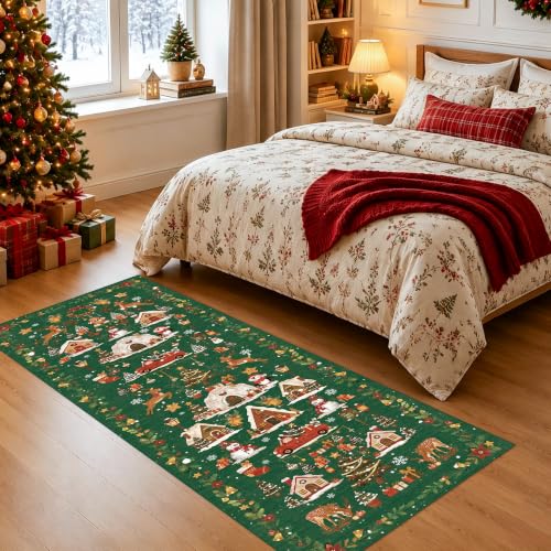 Washable Christmas Rug Runner 2x6