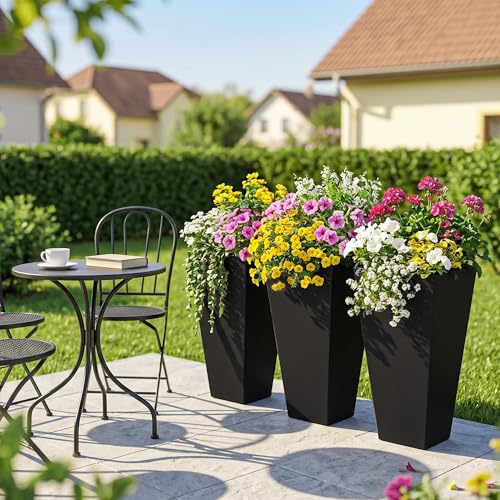 28 in Tall Planters for Outdoor Plants (3 Count)