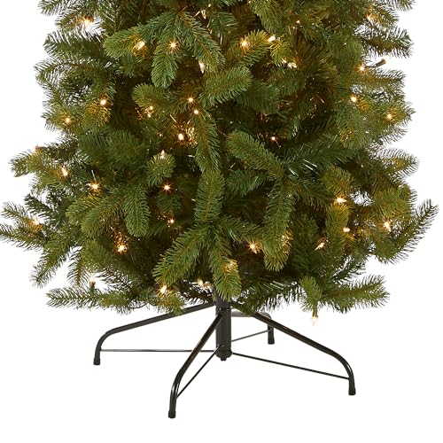 9ft Pre Lit Downswept Douglas Fir Slim Christmas Tree