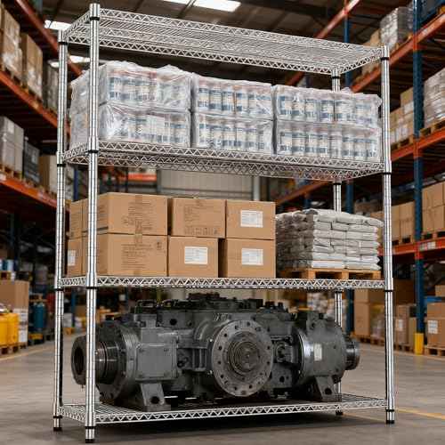 4 Tiers Shelf 2640 lbs Steel Storage Shelving Utility Shelving Unit Steel Organizer Wire Rack for Home (4 Count)