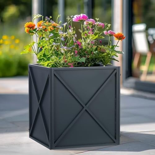 Large Metal Planter Box 17”x 17”x 18”