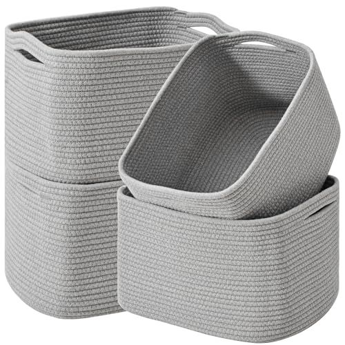 Storage Baskets for Organizing & Shelves (4 Count)