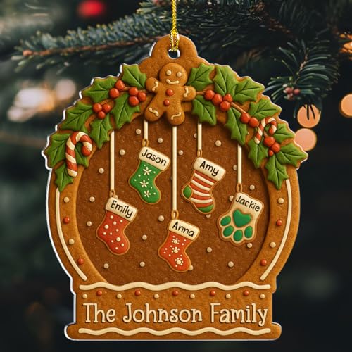 Personalized Family Ornament Christmas Cookies Style