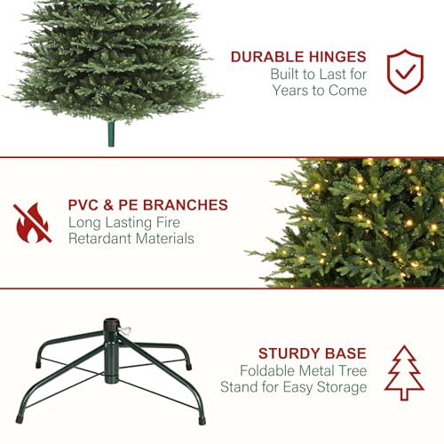 12 ft Prelit Artificial Christmas Tree with 850 Warm White LEDs