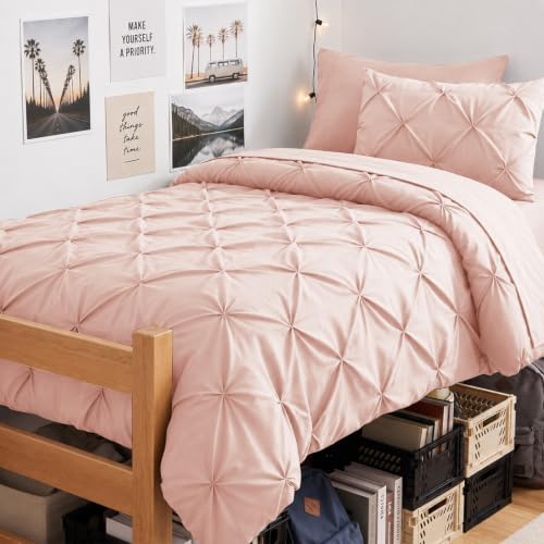 Twin Comforter Set Peach Pink
