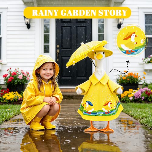 3 Pcs Raincoat Porch Goose Outfits Set (3 Count)