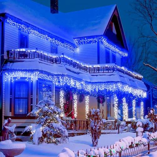 98FT 1216 LED Icicle Lights for Outside