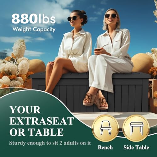 280 Gallon Deck Boxes Outdoor Waterproof