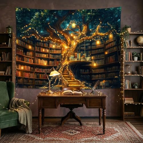 Fantasy Library Tapestry For Classroom