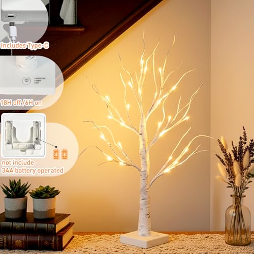 Home Decorations Light Up White Birch Tree Indoor Christmas Decor