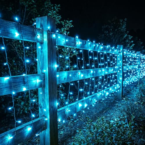Teal Christmas Incandescent String Lights Outdoor 300 Count 69.6ft