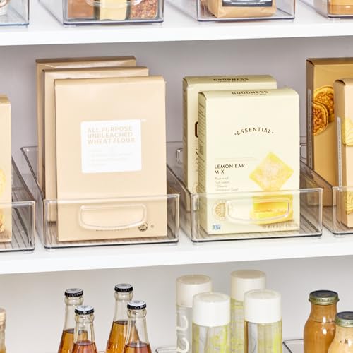Stackable Clear Plastic Extra Long Pantry Organizers