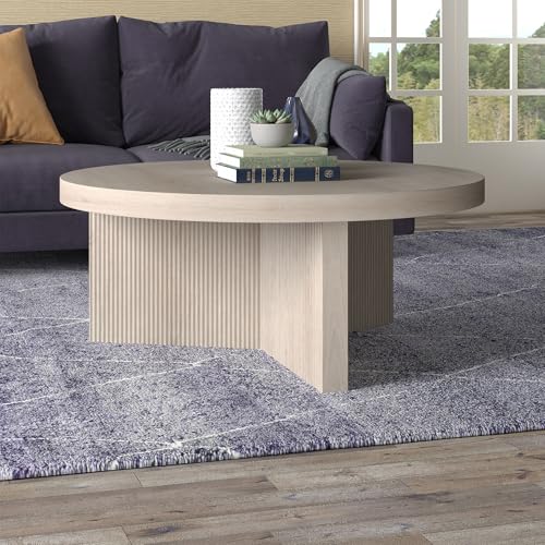 36" Scandinavian Fluted Coffee Table