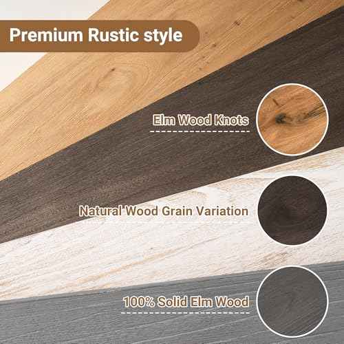 Elm Wood Floating Shelf 55x8” Set of 1