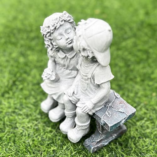 Boy and Girl Garden Statue Decor