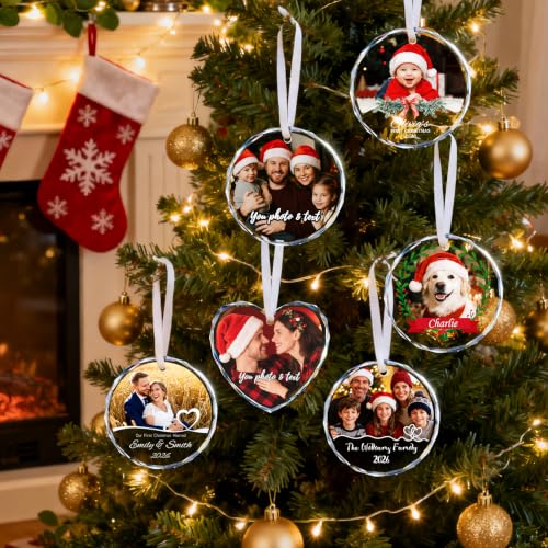 Personalized Family Christmas Ornaments Photo Ornaments for Christmas Tree