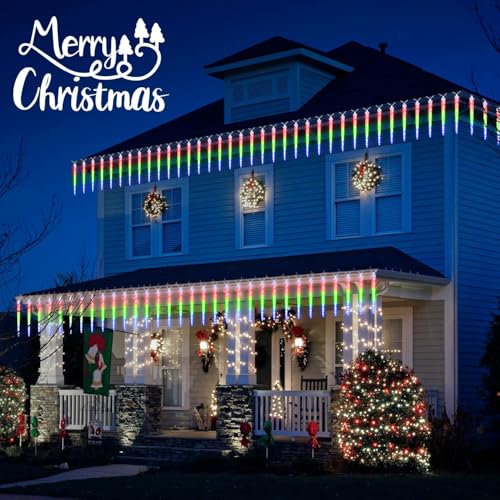 Christmas Meteor Shower Icicle Lights Outdoor (720 Count)