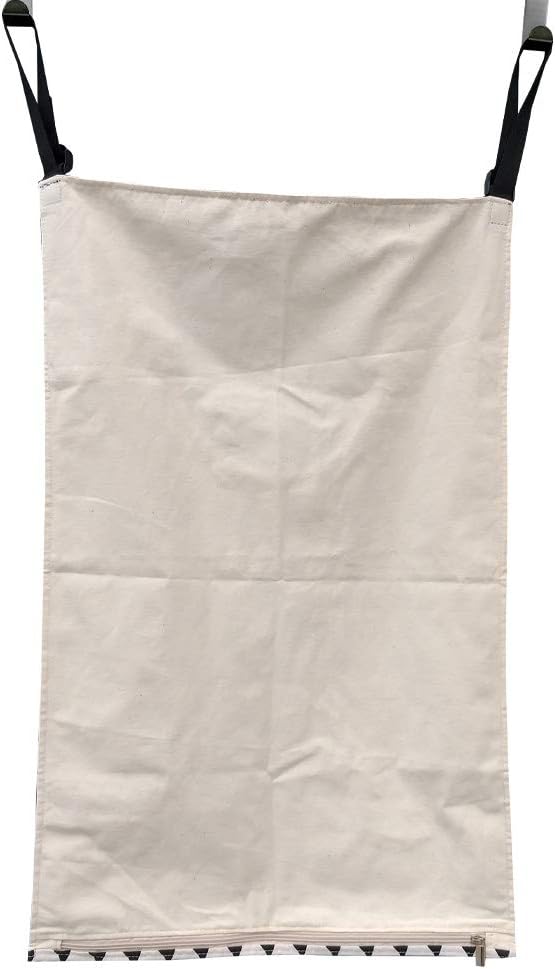 Adjustable Space Saving Door Hanging Laundry Hamper Bag with Stainless Steel Hooks - HavenBliss Decor