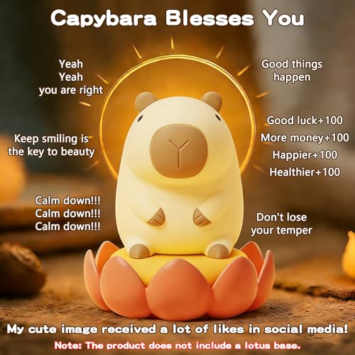 Capybara Night Light for Kids