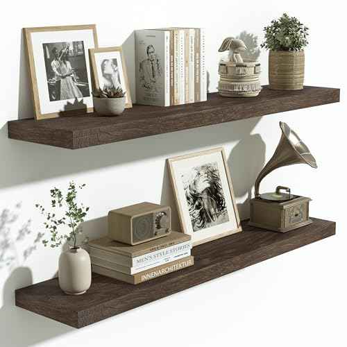 Elm Wood Floating Shelf 36x8” Set of 2 (2 Count)
