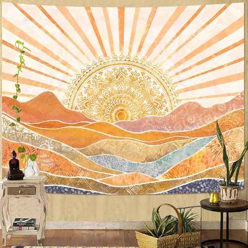 Bohemian Mandala Sunrise Wall Tapestry