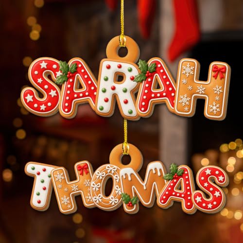 Custom Gingerbread Letter Acrylic Ornament
