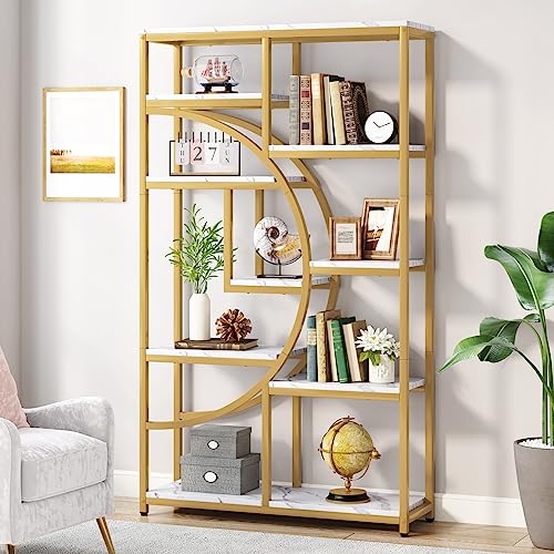 Industrial Bookshelf Bookcase with 9 Open Shelf