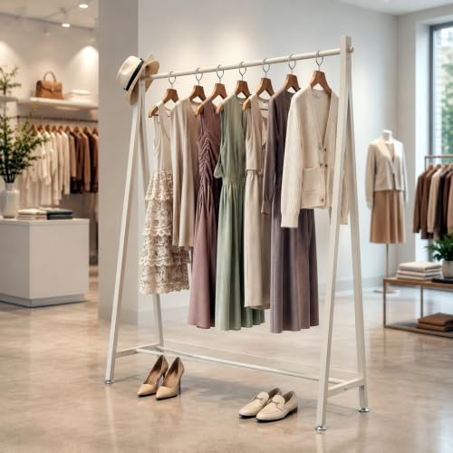 White Metal Clothes Racks Garment Rack